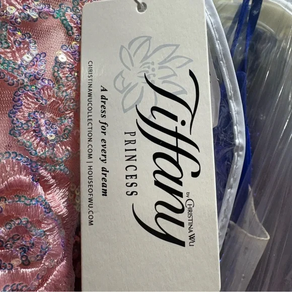 Tiffany Designs Pink Sequin Kids Formal Dress